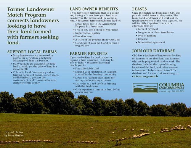 Farm brochure, second flip