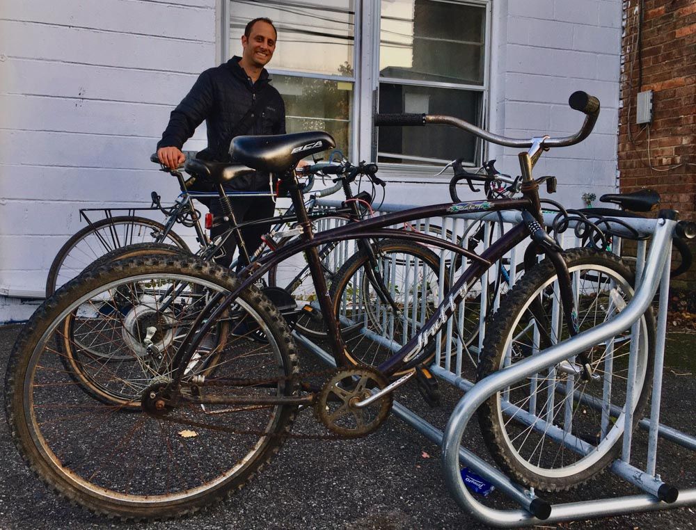 Michael with bike rack